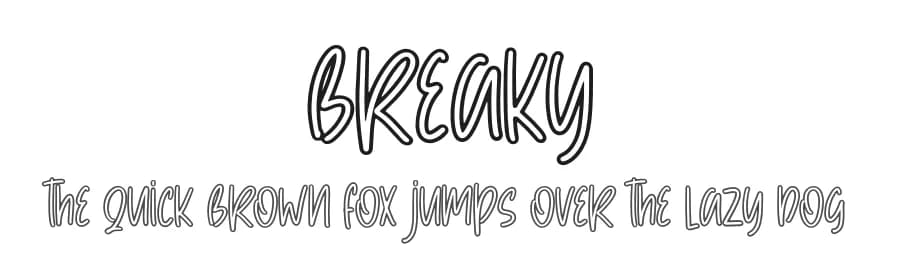 Breaky by Skiiller Studio — Script Handwritten Font