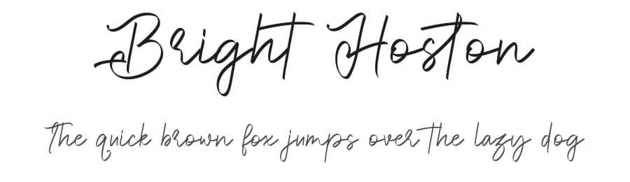 Bright Hoston by RantautypeStudio — Script Handwritten Font