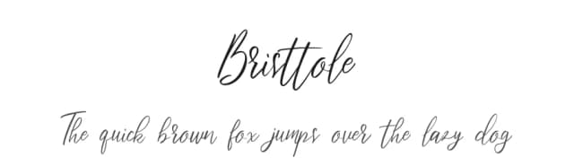 Bristtole by Riki — Script Handwritten Font