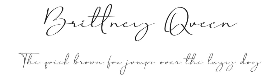 Brittney Queen by RantautypeStudio — Script Handwritten Font