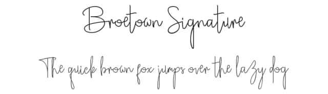 Broetown Signature by OCSstudio — Script Handwritten Font