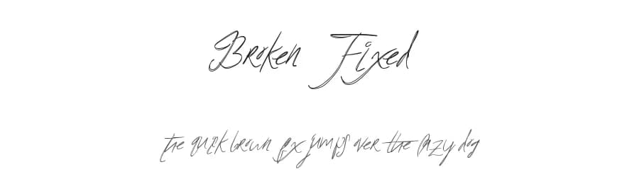 Broken Fixed by Xerographer Fonts — Script Handwritten Font