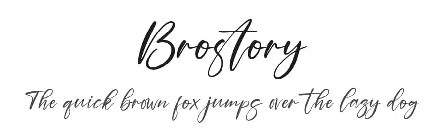 Brostory by Wildan Type — Script Handwritten Font