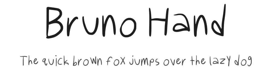 Bruno Hand by meddoesstuff β Script Handwritten Font