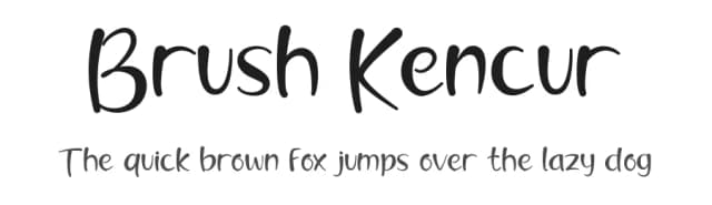 Brush Kencur by Say Studio — Script Handwritten Font