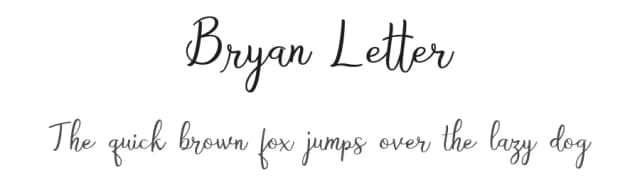 Bryan Letter by Pollux of Geminorum — Script Handwritten Font