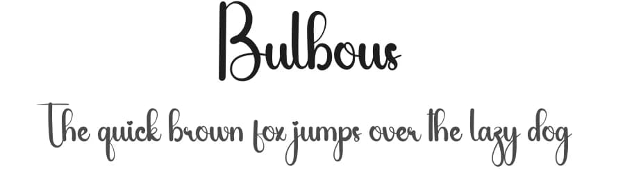 Bulbous by Andi Moz — Script Handwritten Font
