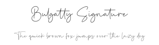 Bulgatty Signature by Bale — Script Handwritten Font
