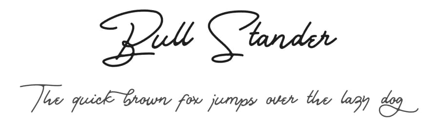 Bull Stander by Dirtyline Studio — Script Handwritten Font