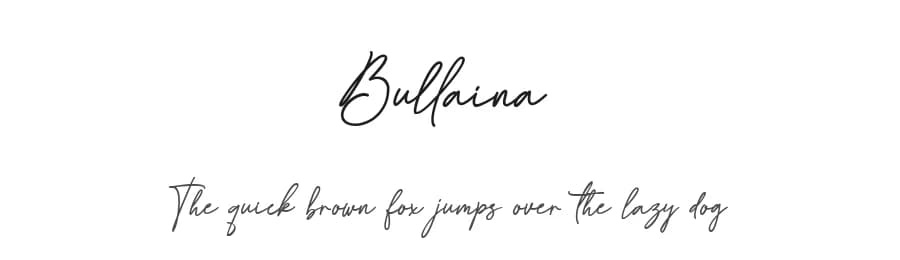 Bullaina by Bale — Script Handwritten Font