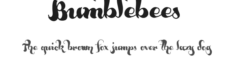 Bumblebees by Måns Grebäck — Script Handwritten Font