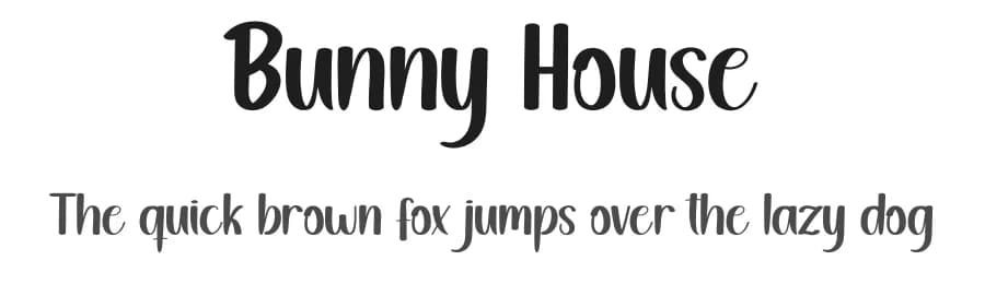 Bunny House by Andi Moz — Script Handwritten Font