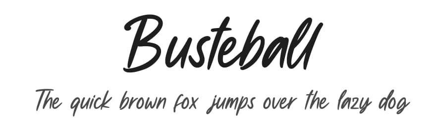 Busteball by Ditatype — Script Handwritten Font
