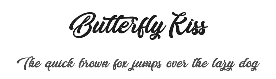 Butterfly Kiss by Typhoon Type - Suthi Srisopha — Script Handwritten Font