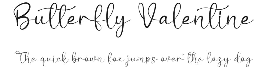 Butterfly Valentine by Scratchones — Script Handwritten Font