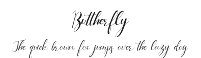 Buttherfly by Sudarman Mulka — Script Handwritten Font