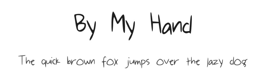 By My Hand by Jordan Gentry — Script Handwritten Font