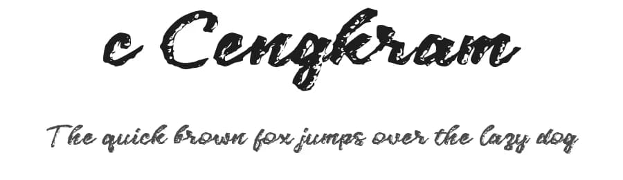 c Cengkram by wepfont.com — Script Handwritten Font