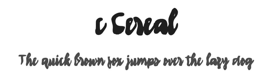 c Cereal by wepfont.com — Script Handwritten Font