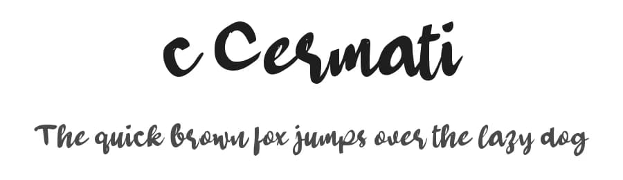c Cermati by wepfont.com — Script Handwritten Font