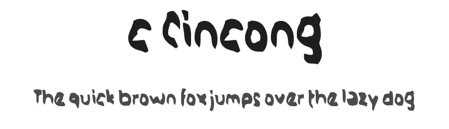 c Cincong by wepfont.com — Script Handwritten Font