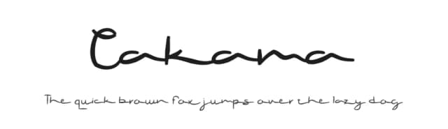 Cakama by setyaisiam _type — Script Handwritten Font