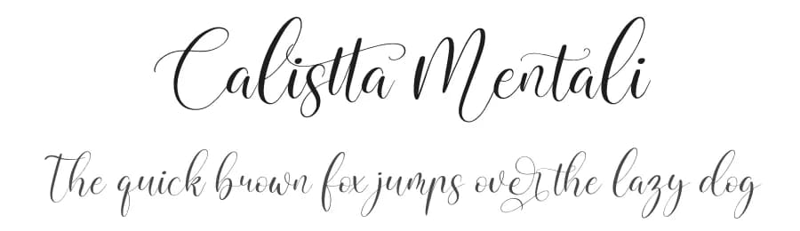 Calistta Mentali by Perspectype Studio - Letterena.com — Script Handwritten Font