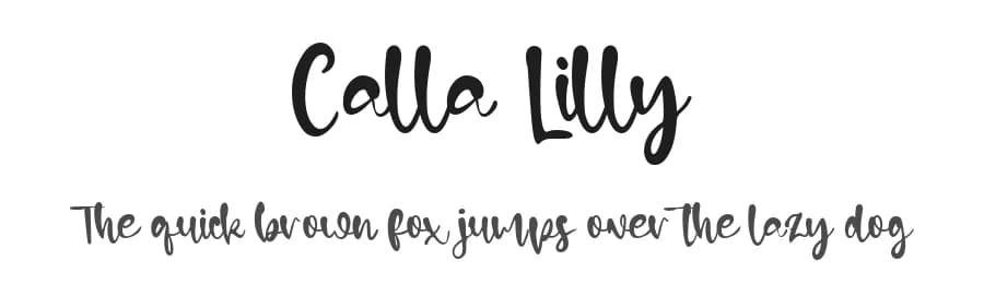 Calla Lilly by Kong Font — Script Handwritten Font