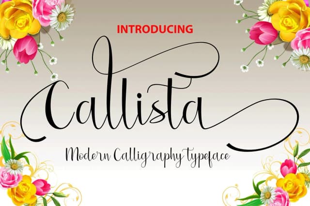 Callista Font by dwar85raster — Script Handwritten Font