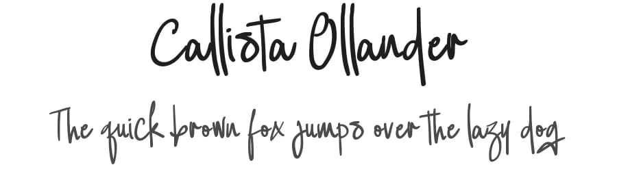 Callista Ollander by Fontruly — Script Handwritten Font