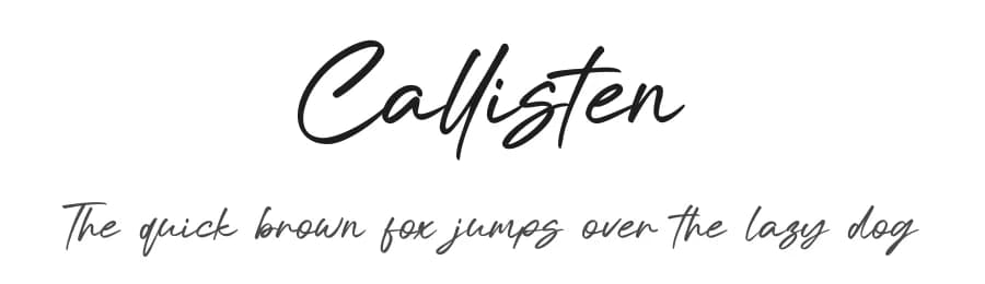 Callisten by Khurasan — Script Handwritten Font