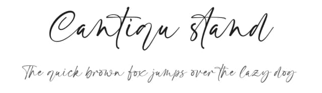 Cantiqu stand by Lemonthe — Script Handwritten Font