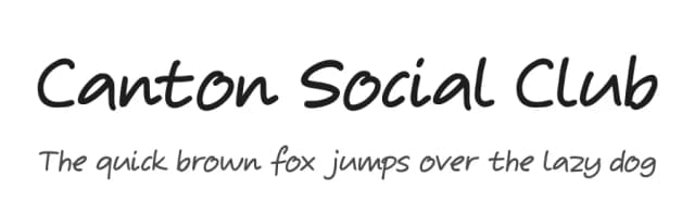 Canton Social Club by D K — Script Handwritten Font