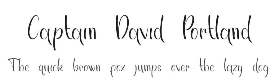 Captain David Portland by Nariswari Creative — Script Handwritten Font