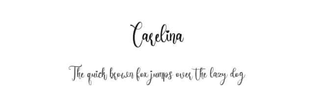 Carelina by erlosDESIGN — Script Handwritten Font