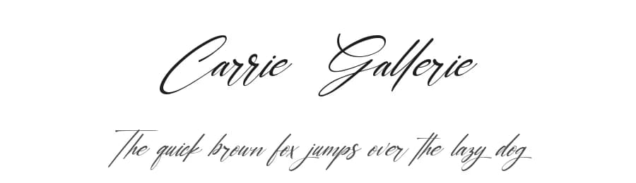 Carrie Gallerie by Kong Font — Script Handwritten Font