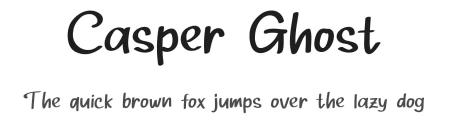 Casper Ghost by SheillaType — Script Handwritten Font