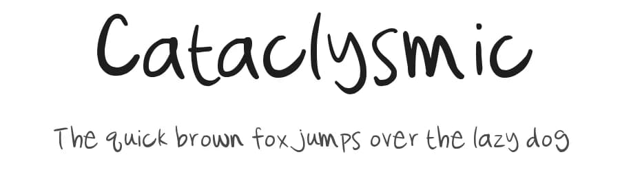 Cataclysmic by Denise Chan β Script Handwritten Font