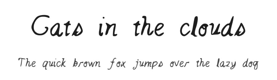 Cats in the clouds by Jodie A — Script Handwritten Font