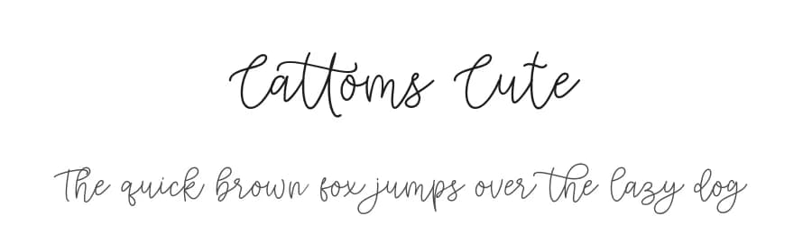 Cattoms Cute by Beautypes — Script Handwritten Font