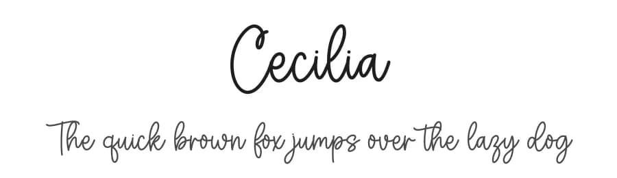 Cecilia by Graphix Line Studio — Script Handwritten Font