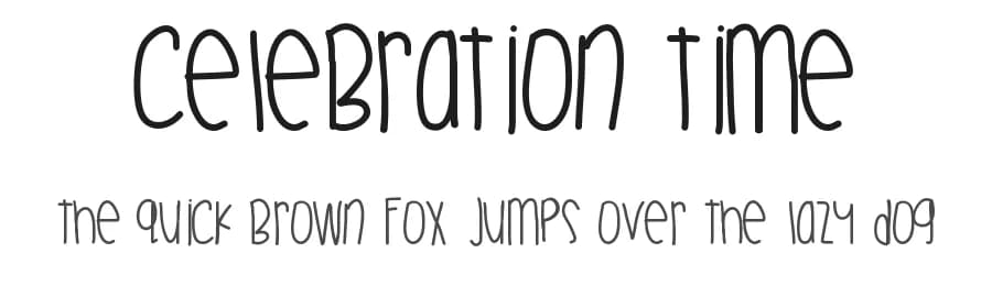 Celebration Time by Des Gomez — Script Handwritten Font