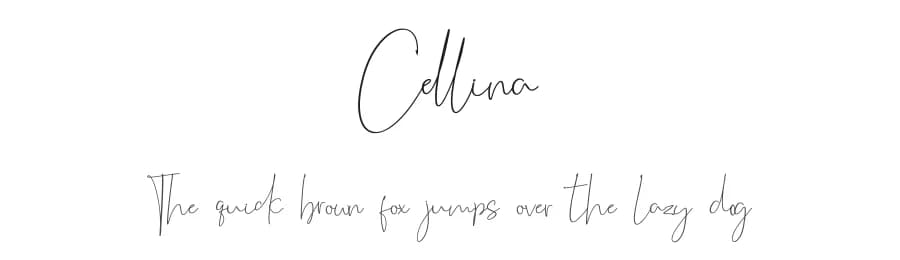 Cellina by Fridaytype — Script Handwritten Font