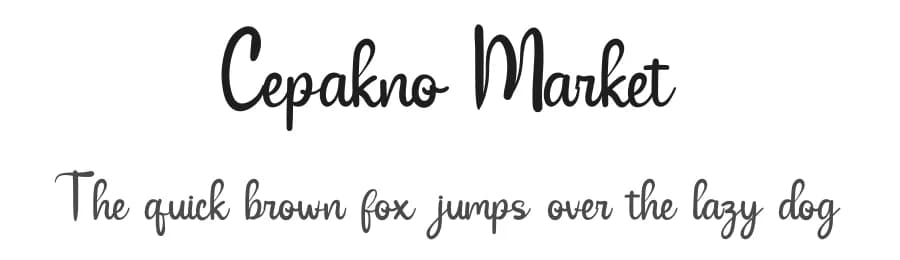Cepakno Market by Chamdan Chakim — Script Handwritten Font