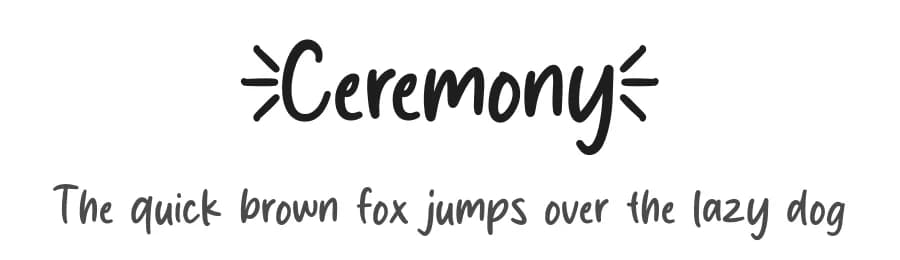Ceremony by MJType — Script Handwritten Font