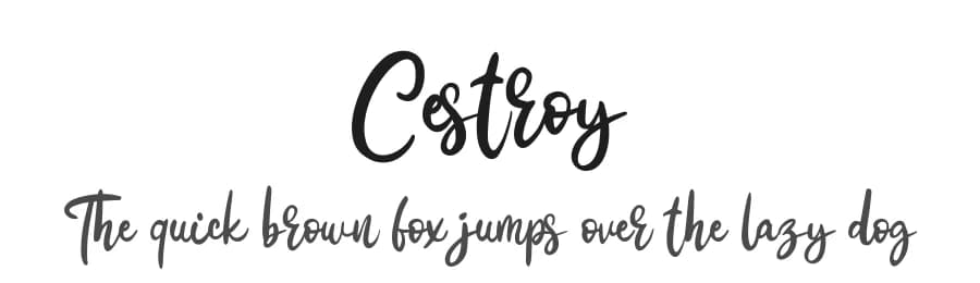 Cestroy by Riki — Script Handwritten Font