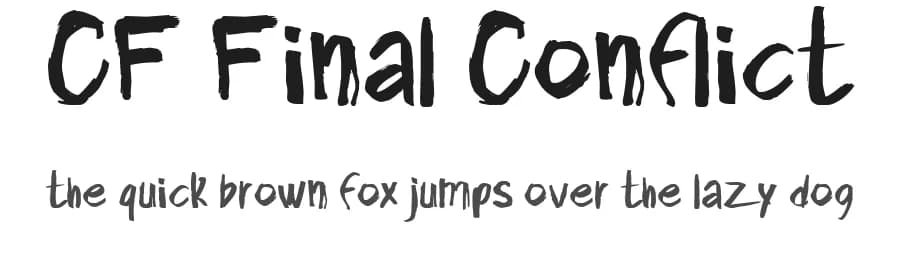 CF Final Conflict by Cloutierfontes — Script Handwritten Font