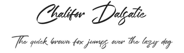 Chalifor Dalsatic by Cotbada Studio — Script Handwritten Font