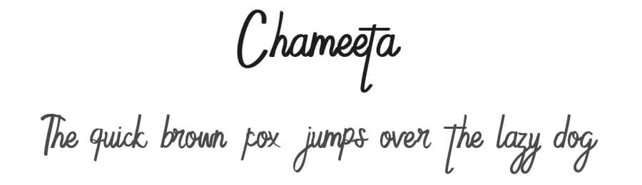 Chameeta by Edric Studio — Script Handwritten Font