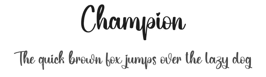 Champion by Scratchones — Script Handwritten Font